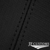 BLACK STITCH CARBON VINYL GAITER+PLASTIC FRAME FOR HONDA CIVIC EP3 TYPE R 01-05