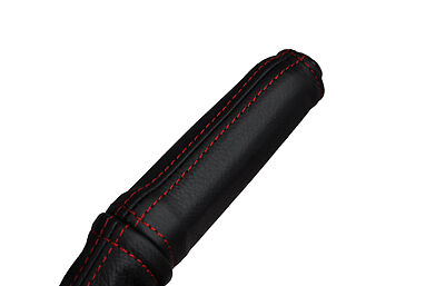 red stitch FITS FORD FOCUS C-MAX 03-07 LEATHER HANDBRAKE HANDLE COVER ONLY