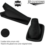 BLACK STITCH LEATHER GEAR HANDBRAKE GAITER FOR VAUXHALL CORSA E 2014-2019