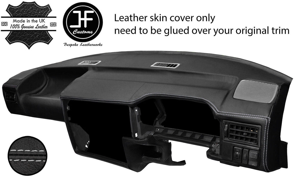 GREY STITCH DASH DASHBOARD REAL LEATHER COVER FITS VW T4 TRANSPORTER STYLE 2