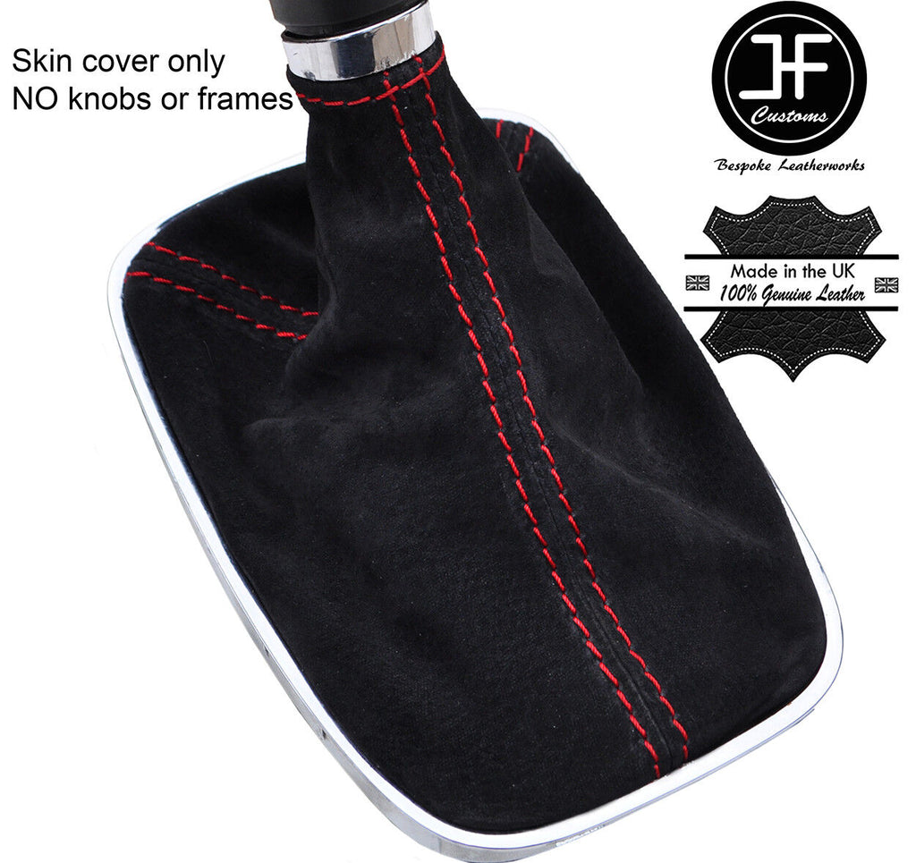 RED STITCHING REAL SUEDE GEAR GAITER FITS VAUXHALL OPEL INSIGNIA 2008-2016