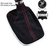 RED STITCHING REAL SUEDE GEAR GAITER FITS VAUXHALL OPEL INSIGNIA 2008-2016