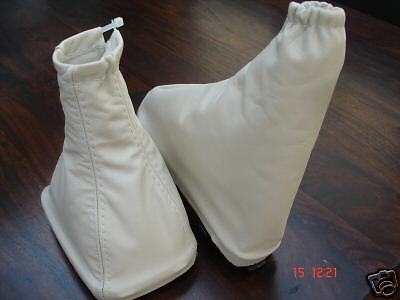 CREAM LEATHER GEAR & HANDBRAKE GAITER FITS VAUXHALL OPEL ASTRA F MK3 1991-1997