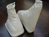CREAM LEATHER GEAR & HANDBRAKE GAITER FITS VAUXHALL OPEL ASTRA F MK3 1991-1997