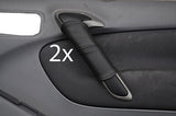 black stitch FITS TOYOTA RAV4 00-03 2X DOOR HANDLE LEATHER COVERS CUSTOM NEW