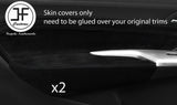BLACK STITCH 2X DOOR ARMREST SUEDE COVER FOR HONDA CIVIC TYPE R 06-12 STYLE2 3D