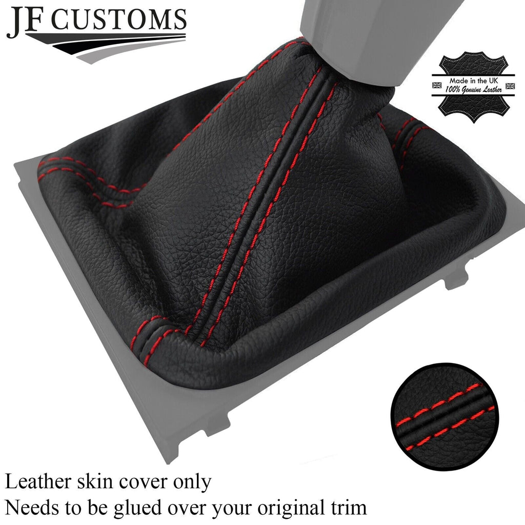 RED STITCHING LEATHER GEAR STICK GAITER FITS SKODA OCTAVIA MK2 II 2004-2012