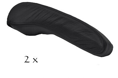 FITS FORD C MAX 2X ARMREST COVER BLACK LEATHER black stitch CUSTOM NEW