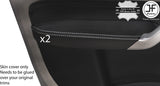 GREY STITCH 2X FRONT DOOR ARMREST LEATHER COVERS FOR VW CADDY MK3 2005-2015
