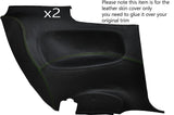 GREEN STITCH 2X REAR DOOR CARDS LEATHER SKIN COVERS FITS NISSAN S13 200SX 89-93