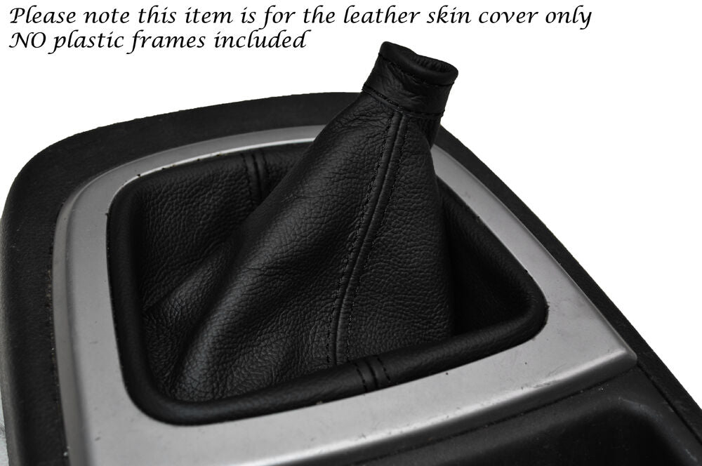 BLACK STITCH LEATHER MANUAL GEAR GAITER FITS HYUNDAI SANTA FE 2006-2012
