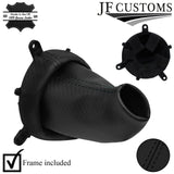 BLACK STITCH CARBON VINYL GAITER+PLASTIC FRAME FOR HONDA CIVIC EP3 TYPE R 01-05