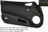 YELLOW STITCHING 2X DOOR CARD LEATHER SKIN COVERS FITS NISSAN 350Z 2002-2005
