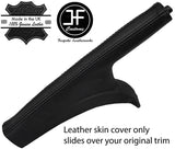 BLACK & BLACK STRIPE REAL LEATHER HANDBRAKE GAITER FITS NISSAN JUKE 2010-2018