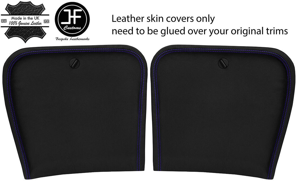 PURPLE STITCH 2X TARGA T BAR SUN SHADES LEATHER COVERS FOR TOYOTA MR2 MK2 89-00