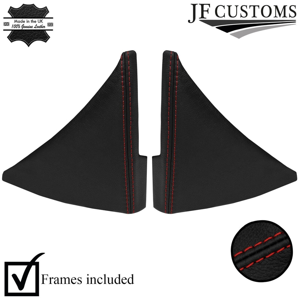 D RED STICH 2X TRIANGLE CONSOLE SIDE TRIM+FRAMES COVER FOR MAZDA MX5 MK3 05-08