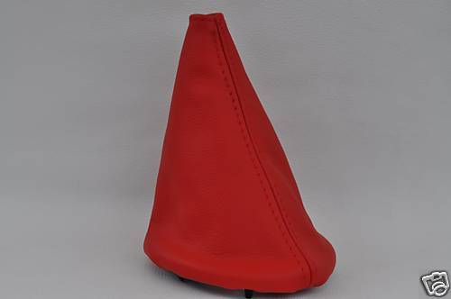 FITS PEUGEOT 206 206CC REAL LEATHER RED GEAR GAITER NEW CUSTOM NEW MADE IN UK
