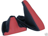 FITS BMW E46 GAITERS SET 3 SERIES LEATHER D RED BLACK NEW CUSTOM NEW MADE IN UK
