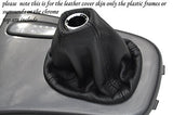 black stitching FITS MG ZS 2000-2005 AUTOMATIC REAL BLACK LEATHER GEAR GAITER