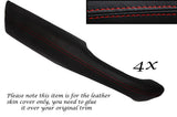 RED STITCH 4X DOOR HANDLE ARMREST LEATHER COVERS FITS RANGE ROVER P38 94-02