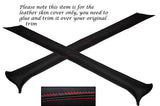 RED STITCH FITS FORD FIESTA MK1 MK2 XR2 2X WINDSCREEN A PILLAR LEATHER COVERS