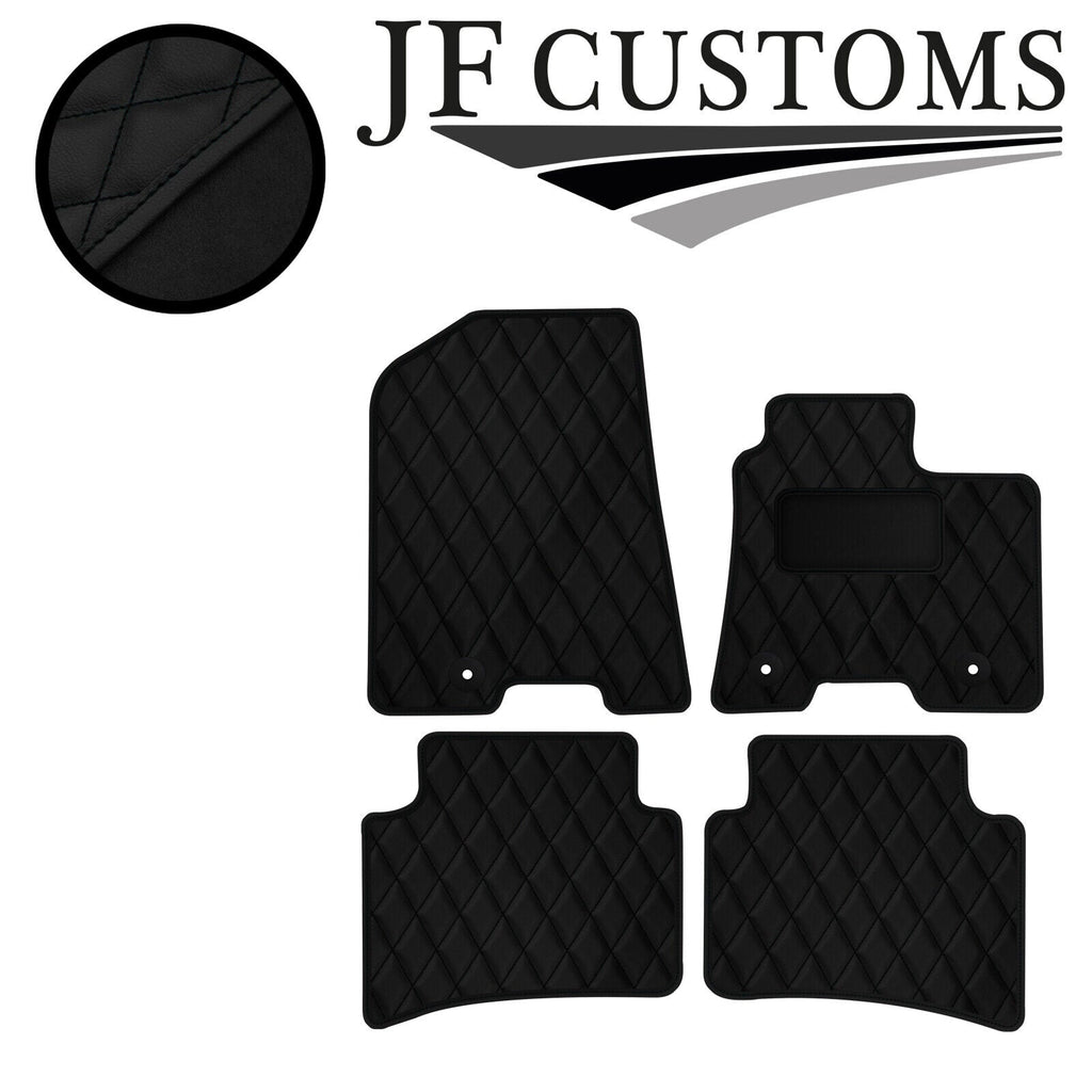 BLACK  DIAMOND STITCH VINYL 4 XTAILORED FLOOR CARPET FOR HYUNDAI NEXO 18-21 JF1