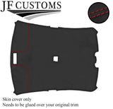 RED STITCH ROOF LINING HEADLINING DARK GREY LUXE COVER FOR BMW 3 E46 SEDAN