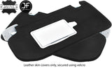BLACK STITCH 2X SUN VISORS LEATHER COVERS FITS VAUXHALL OPEL GRANDLAND X 17-19