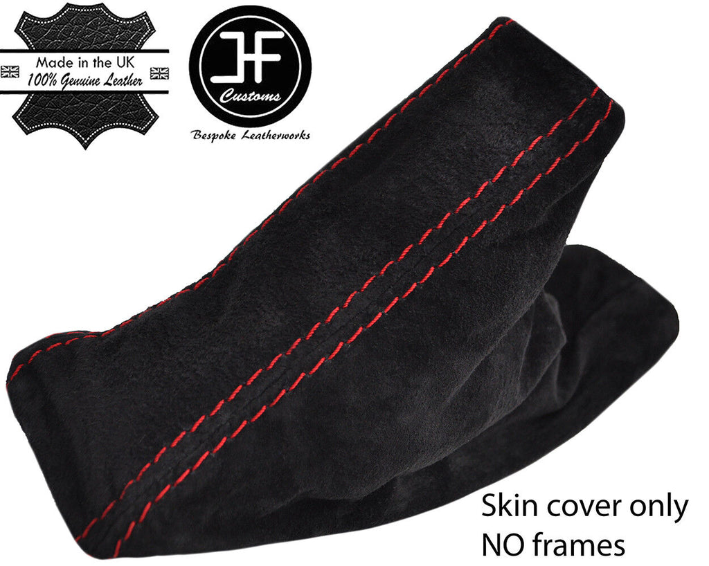 RED STITCHING REAL SUEDE HANDBRAKE GAITER FOR BMW E90 E91 E92 E93 2006-2013