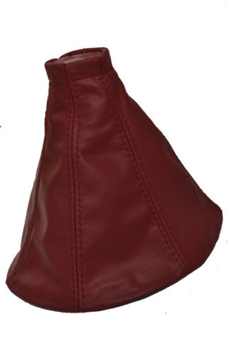 FITS FORD MONDEO MK3 01-03 GEAR GAITER LEATHER IN DARK  RED CUSTOM NEW