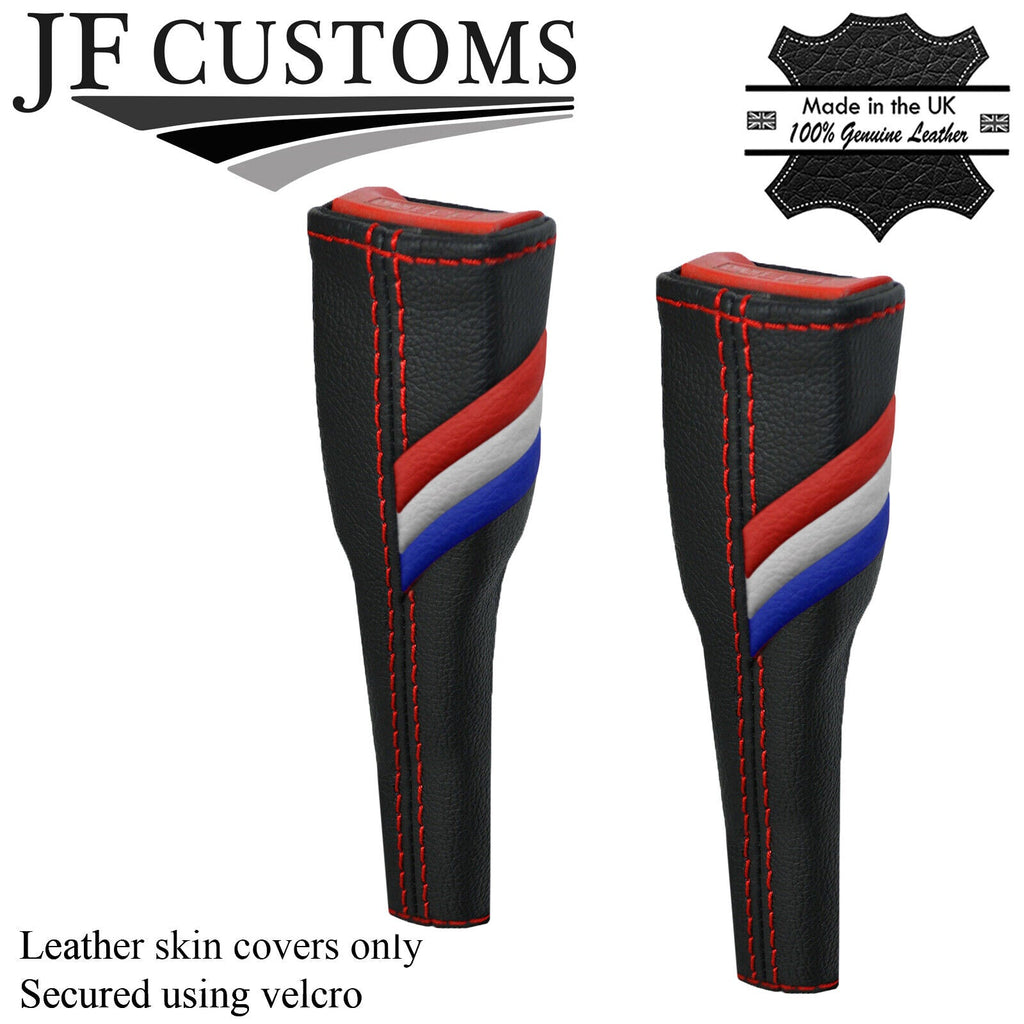 RED STITCH TRI STRIPES 2X SEAT BELT LONG COVERS FITS FORD MUSTANG 10-14