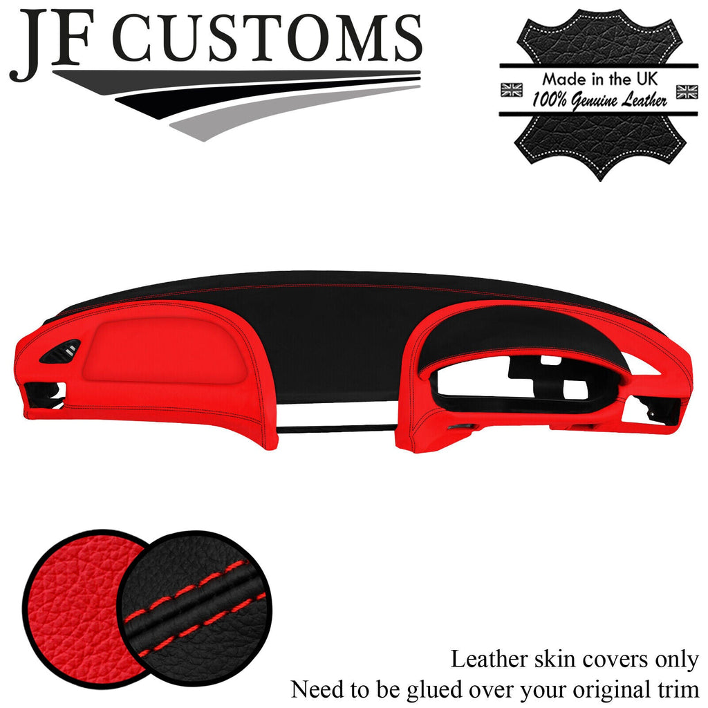 BLACK & RED LEATHER DASHBOARD KIT REAL LEATHER COVERS FOR BMW Z3 1995-2003