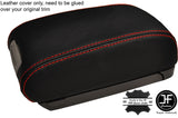RED STITCHING REAL LEATHER ARMREST LID COVER FITS HYUNDAI TUCSON 2004-2012