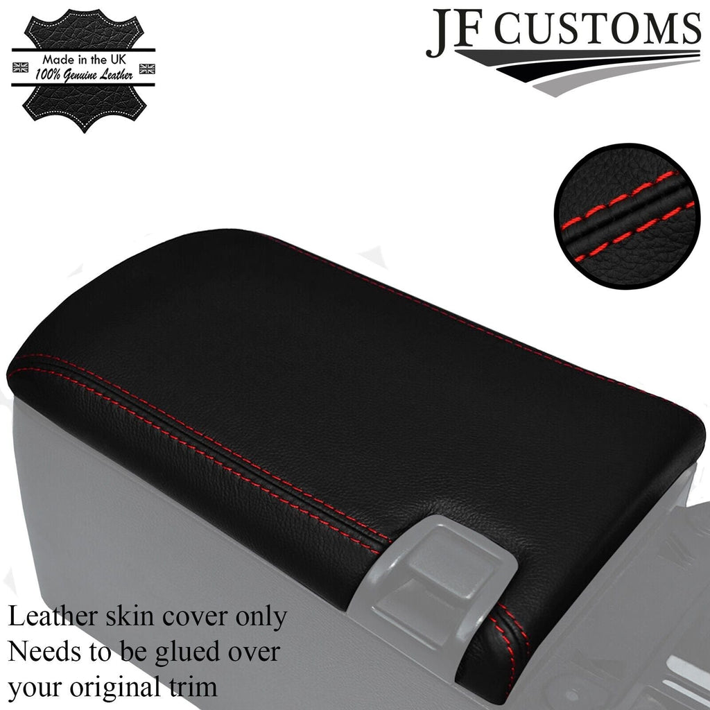 RED STITCH ARMREST LID LEATHER SKIN COVER FITS TOYOTA SUPRA MK4 98-02 STYLE 2