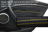 YELLOW STITCH 2X FRONT DOOR CARD TRIM COVERS FITS RENAULT MEGANE MK3 08-13 5DR