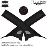 FOR VW T6 TRANSPORTER RED STITCH LEATHER & SUEDE TOP INTERIOR RECOVERY KIT