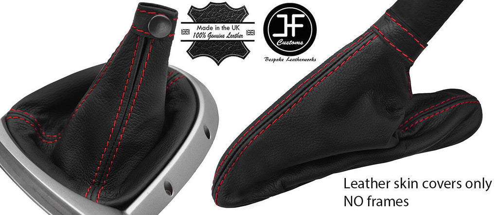 RED STITCH TOP GRAIN LEATHER GEAR & HANDBRAKE GAITER FITS ALFA ROMEO GT 03-10