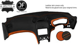 BLACK ORANGE  REAL LEATHER DASH DASHBOARD COVER FITS TOYOTA CELICA MK7 1999-2006