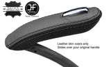 BLACK & GREY REAL LEATHER HANDBRAKE HANDLE COVER FOR VAUXHALL OPEL MOKKA 12-18