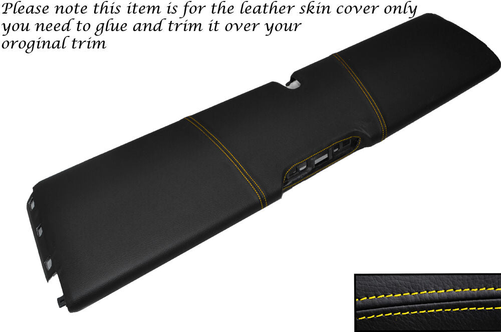YELLOW STITCH LOWER DASH PANEL LEATHER SKIN COVER FITS SMART FORTWO 451 07-14