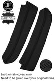 BLACK STITCH 2X REAR DOOR PILLAR MOLDING LEATHER COVERS FOR TOYOTA TACOMA 16-20