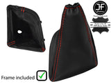 RED STITCH LEATHER MANUAL GEAR GAITER+PLASTIC FRAME FOR CITROEN RELAY 06-19