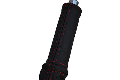 red stitching FITS CHEVROLET AVEO 05+ LEATHER HANDBRAKE HANDLE COVER ONLY