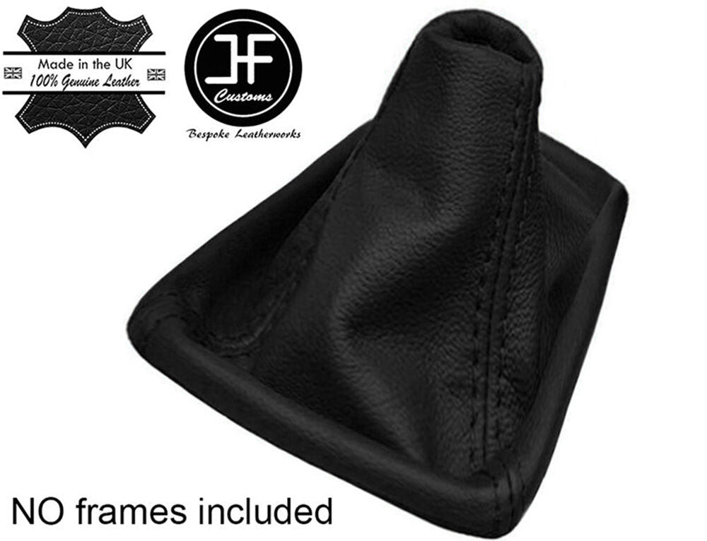 BLACK GENUINE LEATHER MANUAL GEAR GAITER FITS AUDI A4 B6 2001-2004 CUSTOM NEW