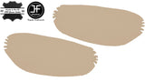 BEIGE LEATHER 2X REAR DOOR ARMREST COVERS FITS BMW E46 CONVERTIBLE COUPE