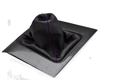 FITS HONDA ACCORD 02-08  purple stitching LEATHER GEAR GAITER MANUAL CUSTOM NEW
