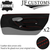 RED STITCH LEATHER 2X TOP DOOR CARD COVER FOR PORSCHE BOXSTER 986 96-04 JF1