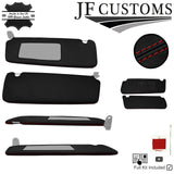 D RED CROSS STITCH 2X SUN VISOR COVERS FOR RENAULT TRAFIC VAUXHALL VIVARO 14-20