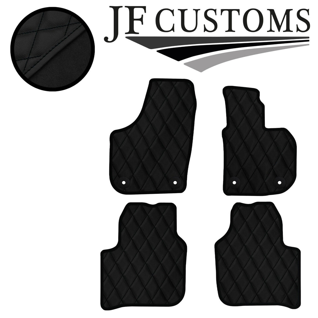 BLACK DIAMOND VINYL 4X TAILORED FLOOR CARPETS FOR SKODA SUPERB MK2 08-15
