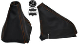 ORANGE STITCH LEATHER GEAR & HANDBRAKE GAITER FOR HONDA CRX DEL SOL 1992-1997